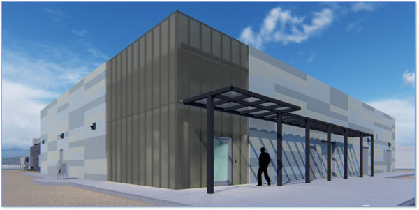 digital rendering of data center building