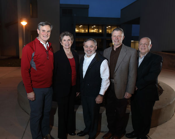 DOE Deputy Secretary Dan Brouillette stands with Sandia California executives