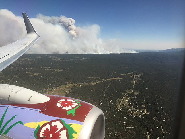Brian Pruett got this picture of the Dog Head Fire while flying home from a business trip on June 16.