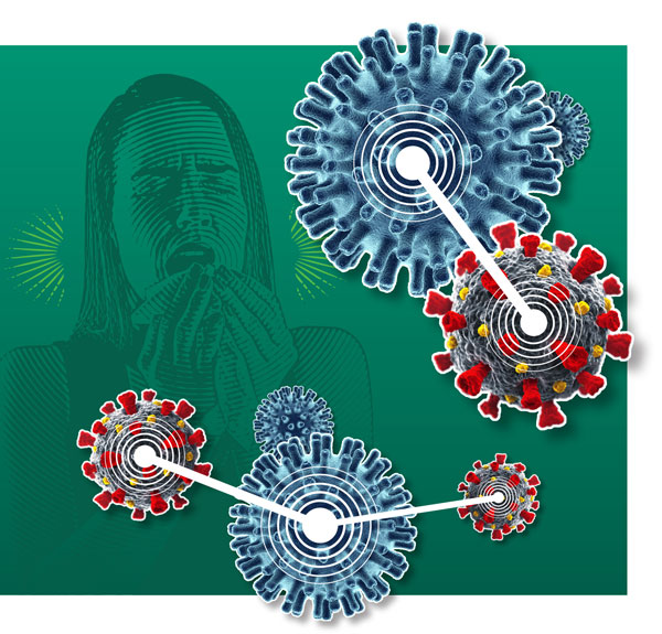 flu bacteria illustration