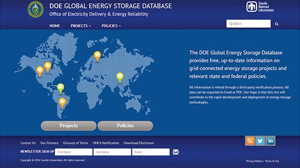 Sandia builds global energy storage database