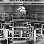 Randy in harness above Saturn accelerator