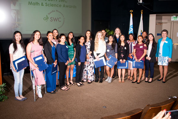 Recipients of the Sandia Women’s Connection Awards and Associate Labs Director Dori Ellis