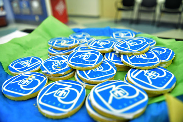 plate of decorated cookies