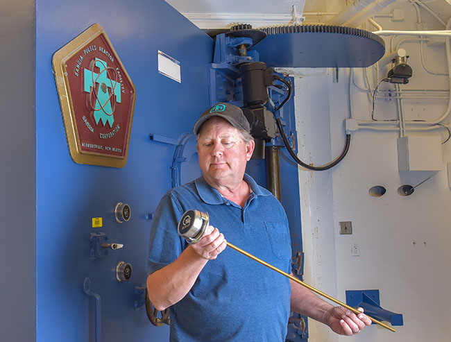 STEVE HIGHLAND, who started at Sandia as a locksmith in 2000, is now part of the Labs’ Access Delay and Structural Assessment organization. Steve recently completed course work and exams to become New Mexico’s only Certified Master Safe Technician.