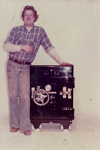 During the course of his career, Steve Highland has had to learn about safe technology through the years, from antiques like this 1880s Diebold safe to the most modern high-tech digital devices. (Photo courtesy Steve Highland)