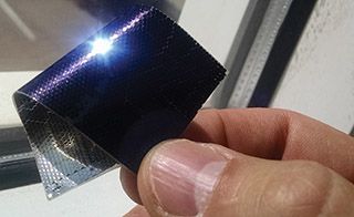 PHOTOVOLTAICS: THE NEXT GENERATION? — The “dragon scales” of mPower require far less silicon than conventional photovoltaics, and rest on a bendable substrate. Their lightness and flexibility could make them the industrial choice to provide power to satellites in space.