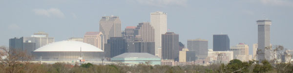 New Orleans business district skyline