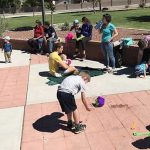BUBBLES IN THE PARK — Members of Sandia’s New and Expectant Parents group gathered at a playground for a morning filled with bubbles, music, and companionship.