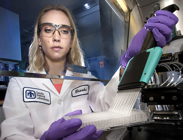 Virologist Brooke Harmon led research that found a cellular pathway for Rift Valley fever virus infection, the first step in developing treatment for the highly infectious deadly disease. (Photo by Randy Wong)