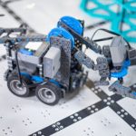 small robot on navigation course