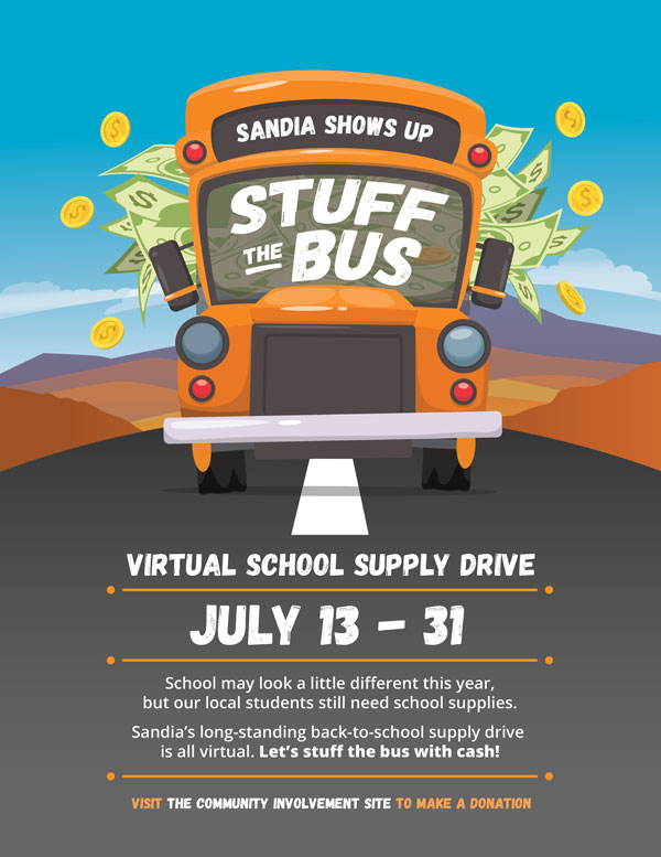 school supply donation drive ad