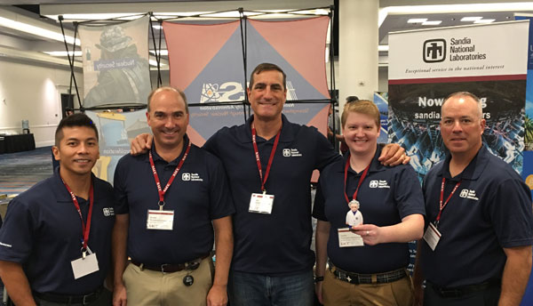 A group of Sandia employees at the 2018 Service Academy Career Conference in San Diego