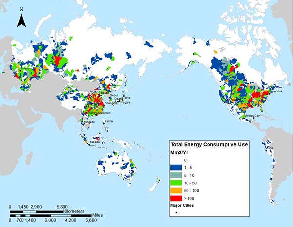  A new report from Sandia maps fresh water for energy consumption in context with economies facing extreme water risk.