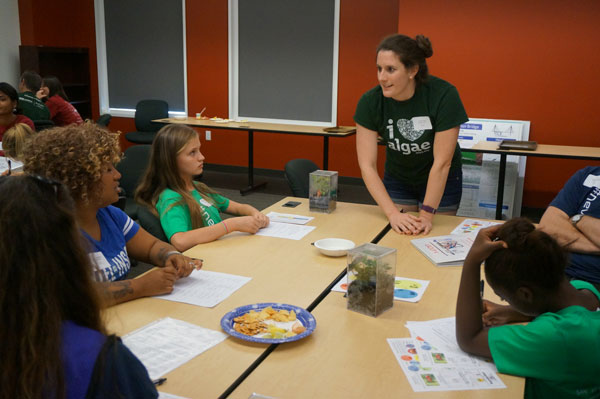 SWEET SCIENCE — Carolyn Fisher addresses a budding group of taste experimenters at the EYH conference.