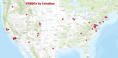 FFRDC map