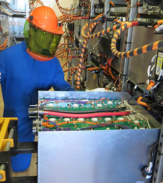 Sandia has begun lab-based characterization of Transpower’s GridSaver, the largest grid energy storage system analyzed at Sandia’s Energy Storage Test Pad in Albuquerque.