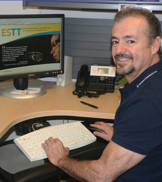 Genaro Montoya (7933), ESTT program leader, says a new round of business training is coming up. (Photo by Linda von Boetticher)