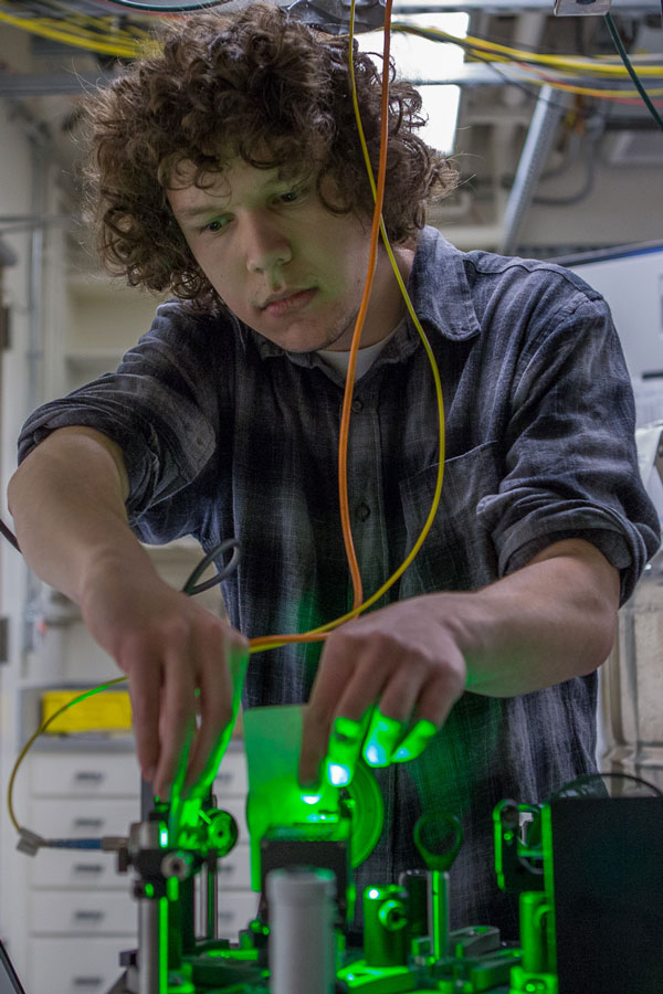 MAGNET HUNTER — Pauli Kehayias has been invited to Sandia as a Truman Fellow to complete his research proposal, “Imaging microwave fields with sub-micron resolution using nitrogen-vacancy centers in diamond.” (Photo courtesy of Pauli Kehayias)