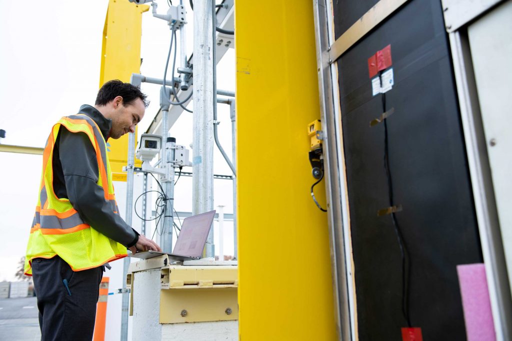 Image of Sandia physicist demonstrates new radiation portal monitor design