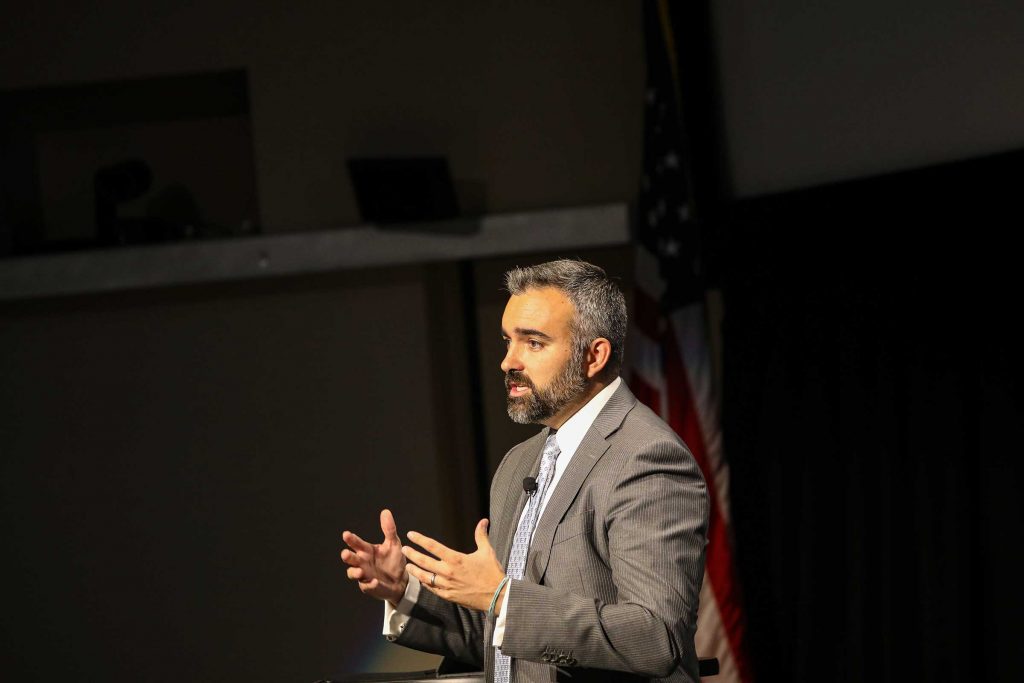 Image of Bernalillo County District Attorney Raul Torrez gives presentation