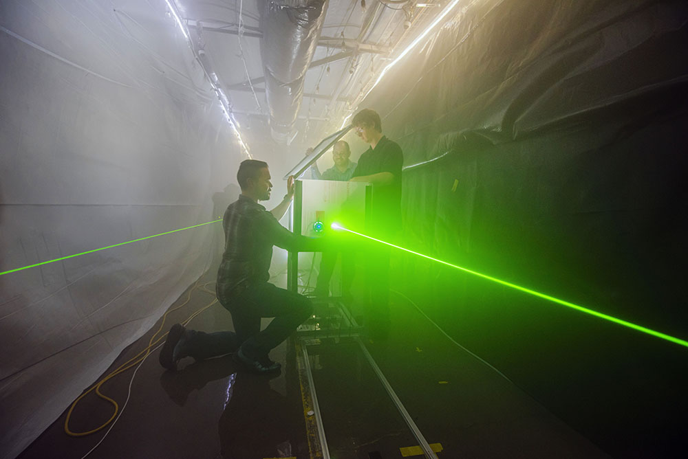 Image of Optical test in the fog chamber
