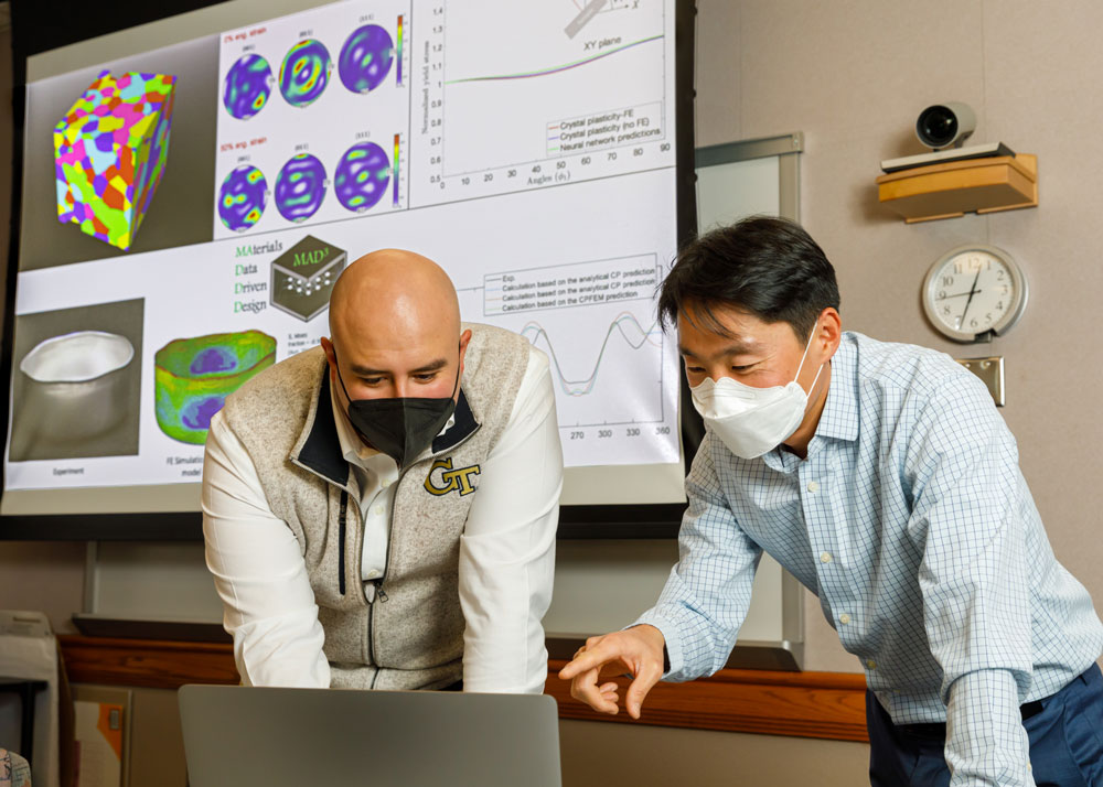 Image of Researchers examine data from Materials Data Driven Design algorithm