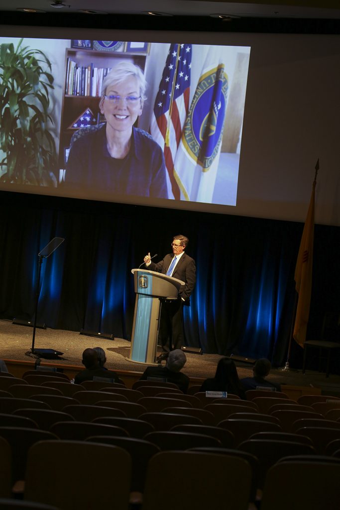 Image of DOE Secretary Jennifer Granholm virtually visits Sandia