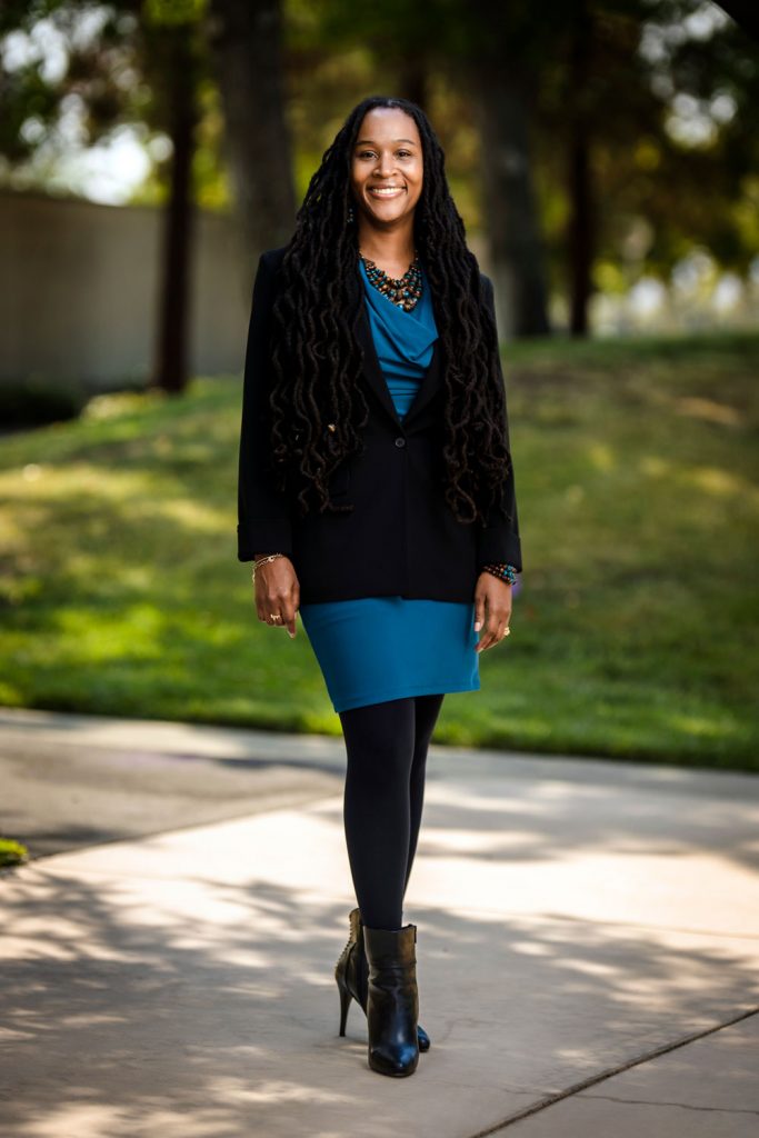 MOST PROMISING SCIENTIST — Mechanical engineer Karla Morris joined the Combustion Research Facility in 2011 to develop complex computing codes and models to enable extreme-scale simulations incorporating uncertainty. She is now the formal methods lead for a weapons program. (Photo by Randy Wong)