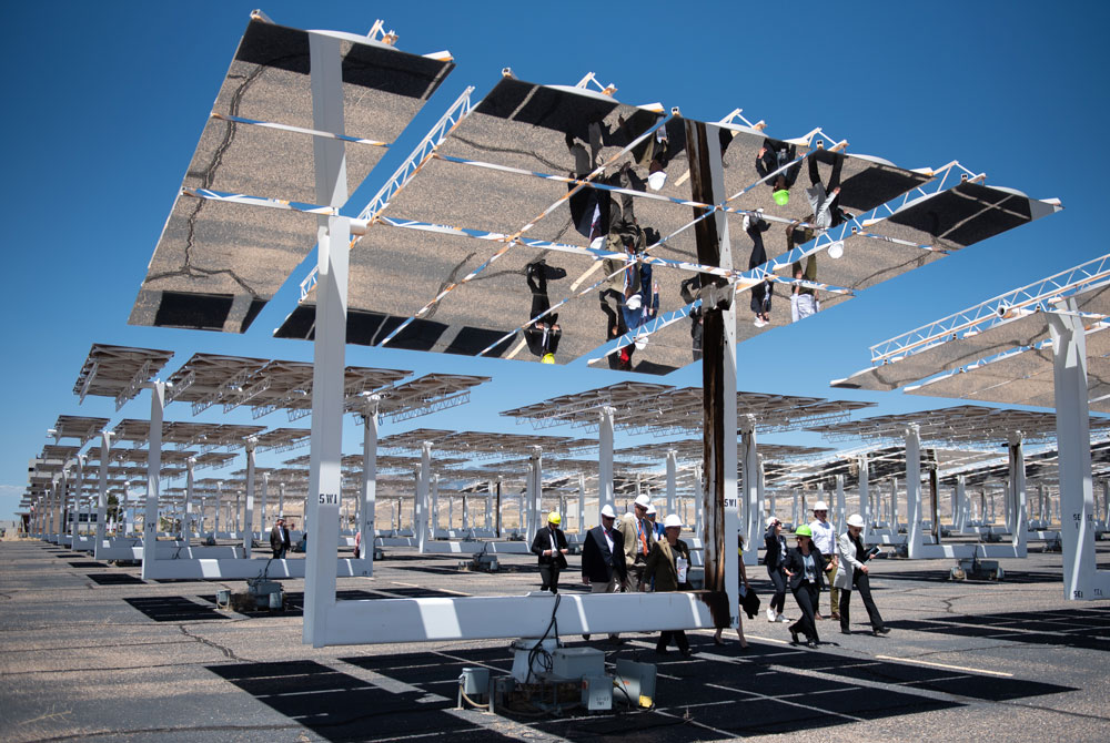 Image of Secretary of Energy Granholm tours the solar tower