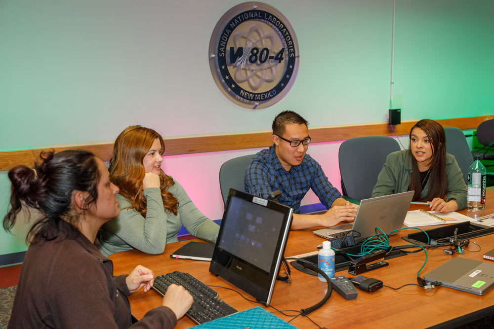MEETING THE NATIONAL NEED — Teams at Sandia are developing advanced concepts, technology and materials to make the W80-4 one of the safest and most secure systems in the stockpile. (Photo by Randy Wong)