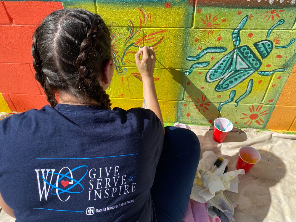 Image of Mural painting on Sandia's Solve for X Day