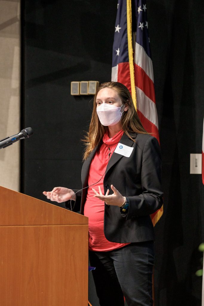 WAYFINDER — Keynote speaker Raquel Hakes Weston-Dawkes encouraged all the young women in attendance at the 2023 Sandia Women’s Connection Math and Science Awards to stay curious and bravely follow their own path.