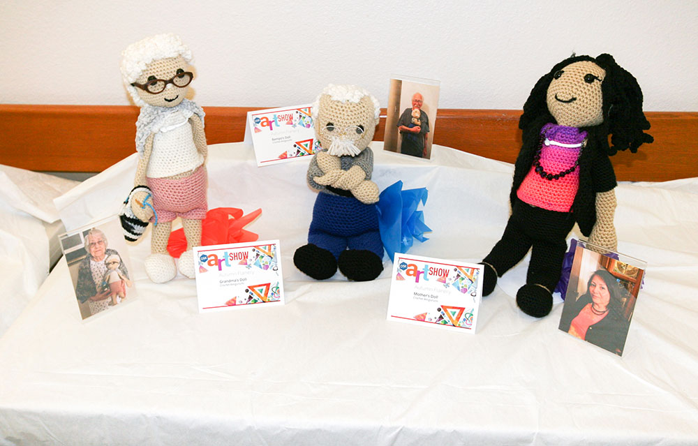 CROCHET CREATIONS — The event showcased work by administrative support professional Autumn Flanery.