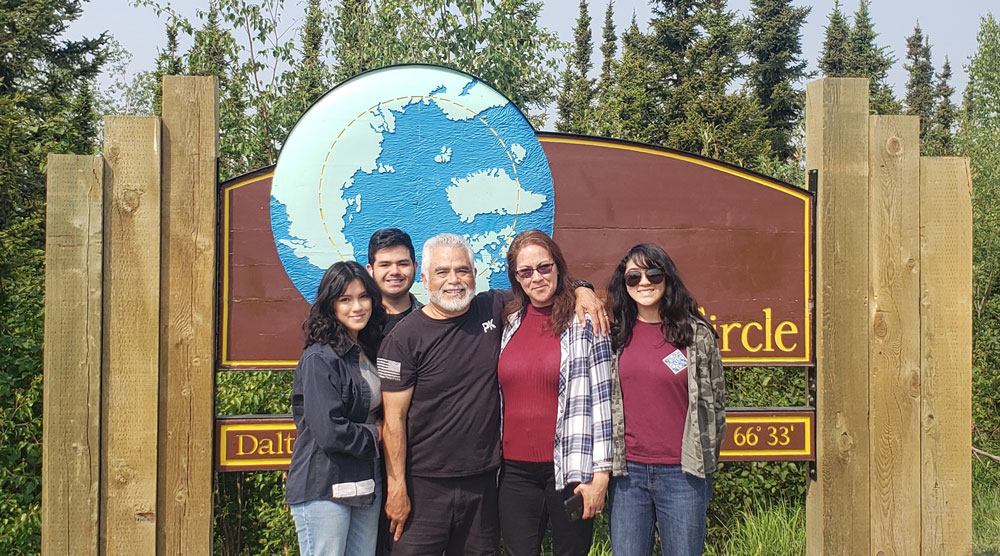 A FAMILY ADVENTURE — Sal Rodriguez with his wife and three kids in the Arctic Circle, one of the family’s many adventures traveling around the world. (Photo courtesy of Sal Rodriguez)