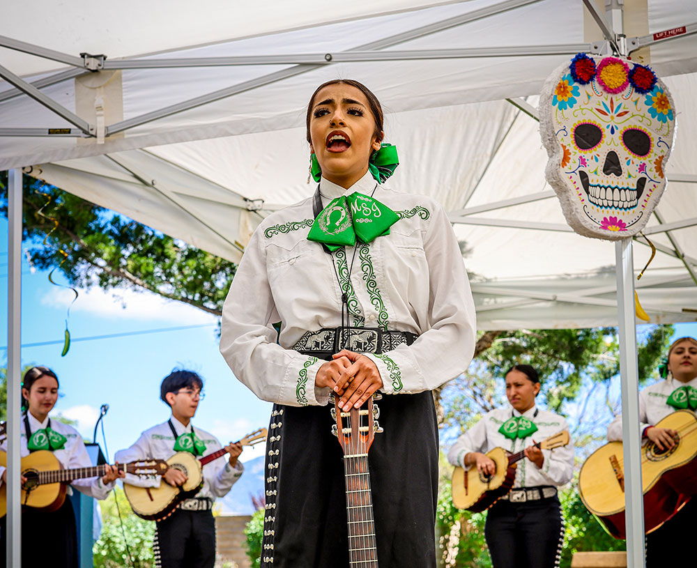 TODOS SOMOS — Albuquerque High School’s Mariachi San Jose performs at the Hardin Field event celebrating Hispanic Heritage Month. (Photo by Lonnie Anderson)