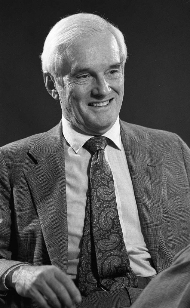 RETIRED GENTLEMAN — In 1987, Richard Claassen retired from his final Sandia position, as vice president of Sandia Livermore. This photo appeared in Lab News Vol. 39, No. 13 on July 2, 1987. (Photo by Randy Montoya)