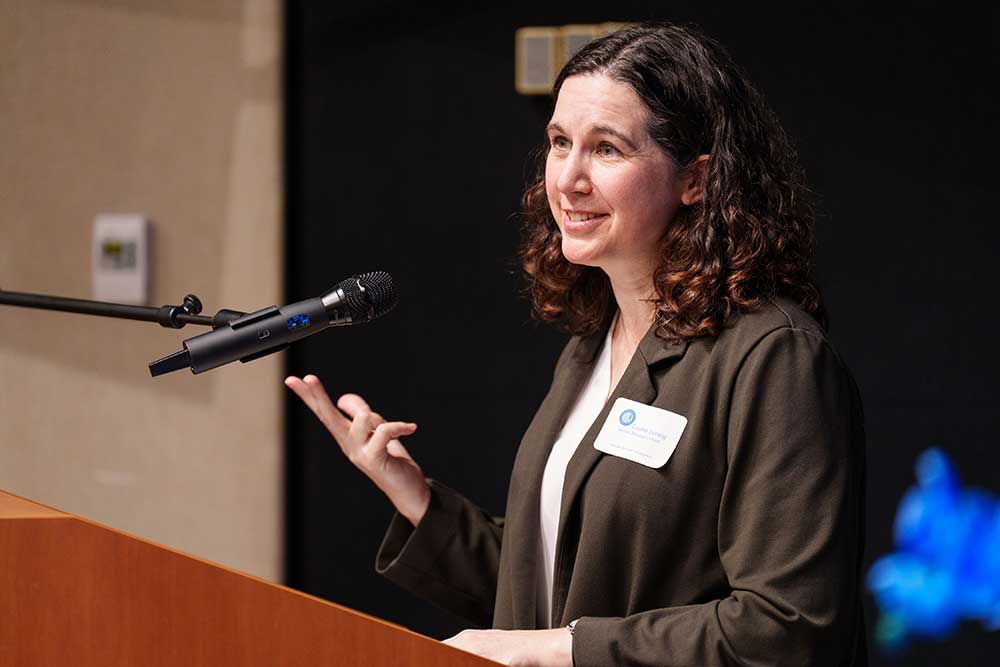 STEM STORIES — Laura Losey shares her story with attendees.