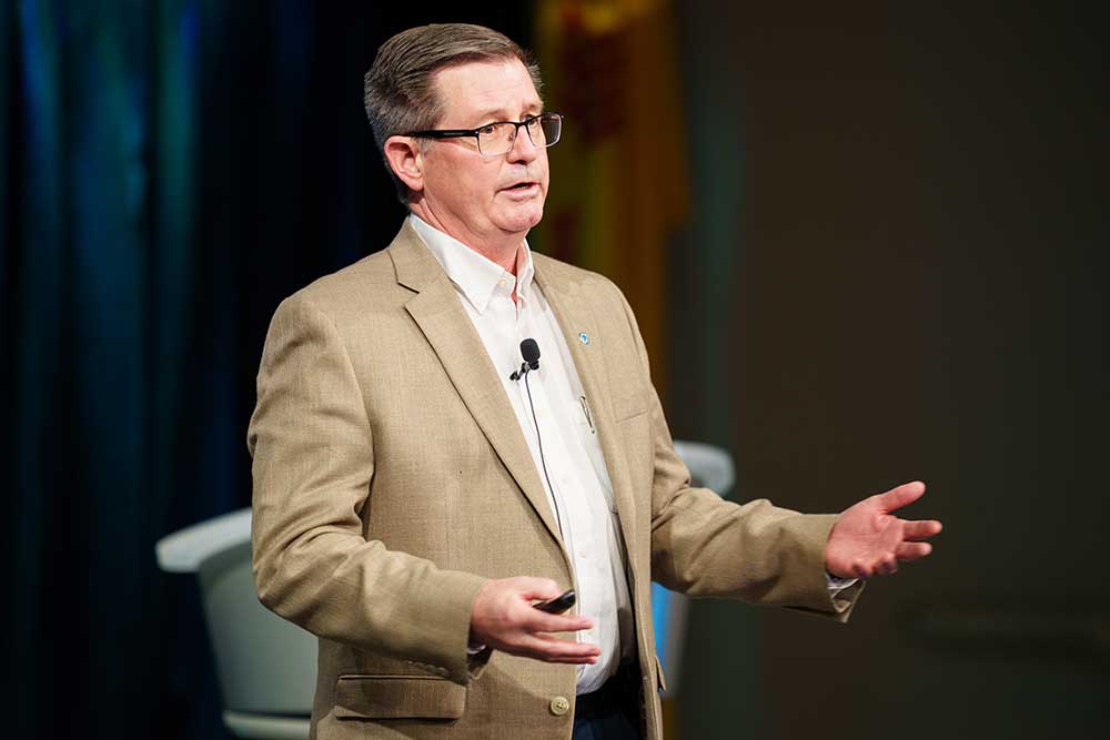 LABS VISIONARY — NNSA gave Labs Director James Peery its highest honorary award, saying he has led with vision and purpose, ensuring Sandia remains a leader in addressing the most pressing national security challenges of our time. (Photo by Craig Fritz)