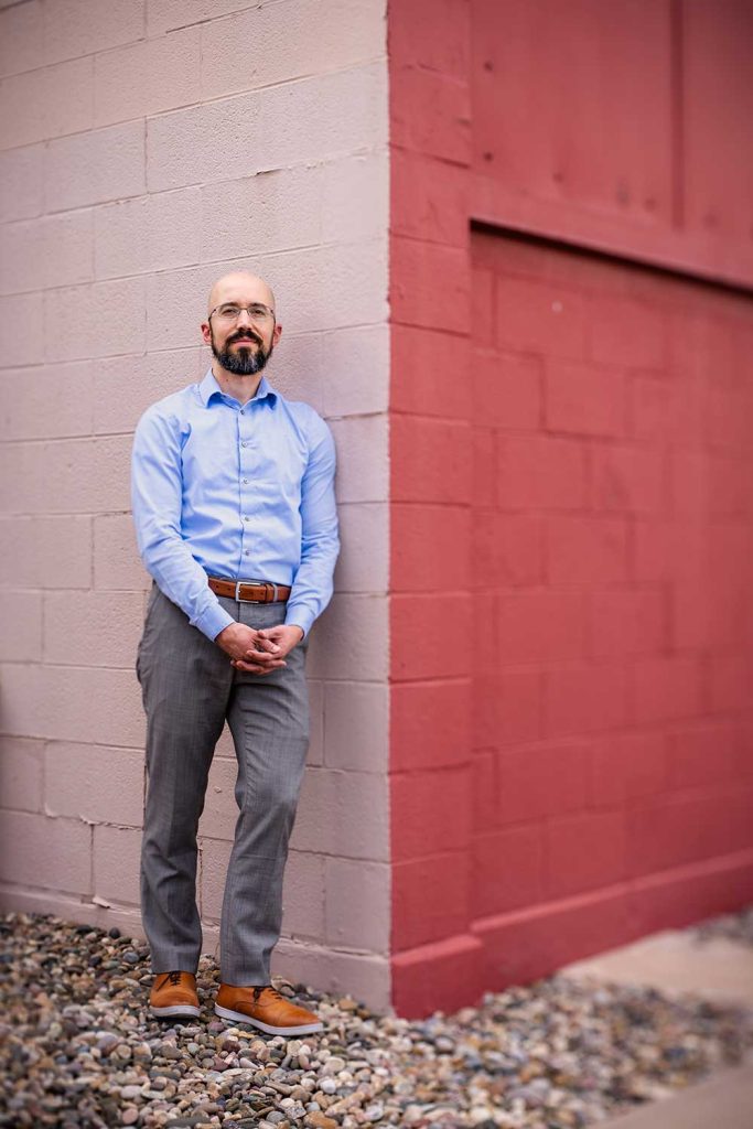 BACK IN THE BURQUE — Justin Fernandez has returned to Albuquerque after completing an Intergovernmental Personnel Act assignment in Washington, D.C. (Photo by Craig Fritz)