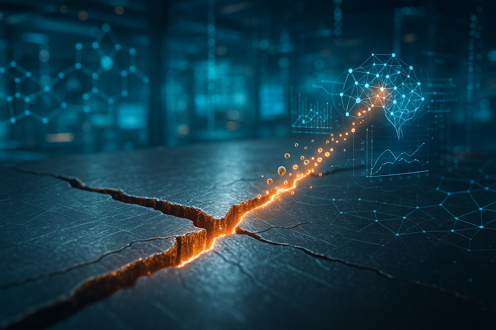 MATERIAL SOLUTIONS&nbsp;—&nbsp;Combining AI, advanced computing, and experiments to explore, understand, and manipulate damage and fatigue mechanisms in metals.&nbsp;(Photo courtesy of Rémi Dingreville)