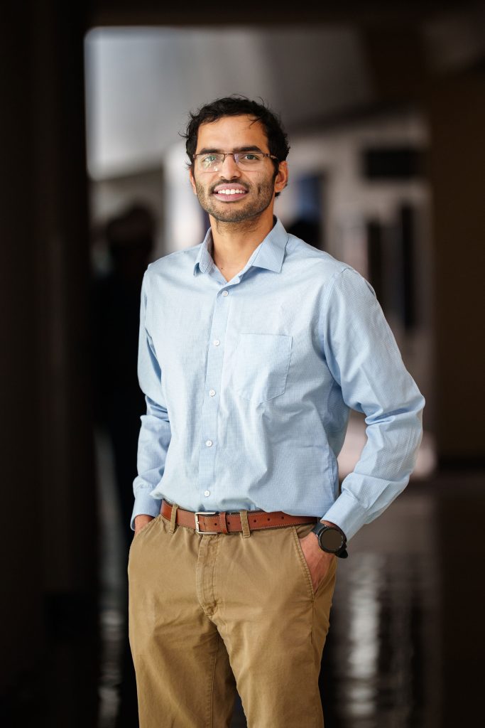 SAAKETH DESAI — “We are constraining ourselves to finding good experiments that will advance our understanding of the domain,” Sandia scientist Saaketh Desai said. (Photo by Craig Fritz)