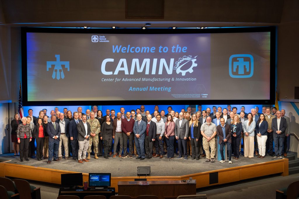 <strong>MULTILAB VISION</strong> — Participants from across the nuclear security enterprise, universities and private businesses gather in the Steve Schiff Auditorium to discuss how they will collaborate under the Center for Advanced Manufacturing and Innovation framework. (Photo by David Lienemann)