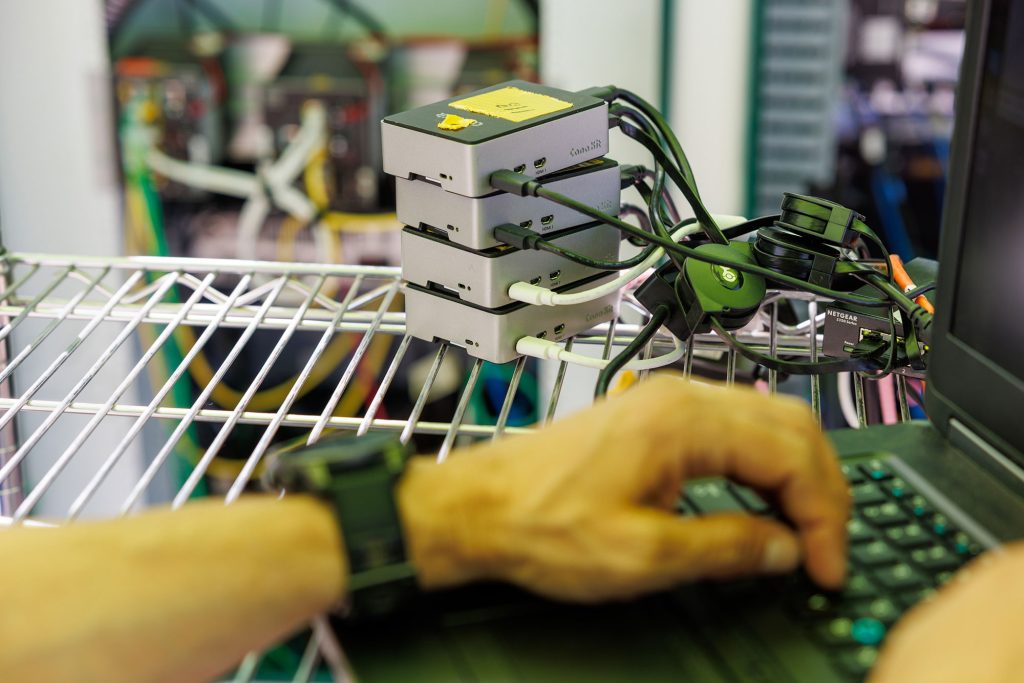 <strong>WORK BUDDIES </strong>— Single-board computers run a neural-network AI developed at Sandia. Staff and leadership around the Labs are exploring how artificial intelligence can transform the way Sandia delivers on its mission. (Photo by Bret Latter)<br><a href=""></a>