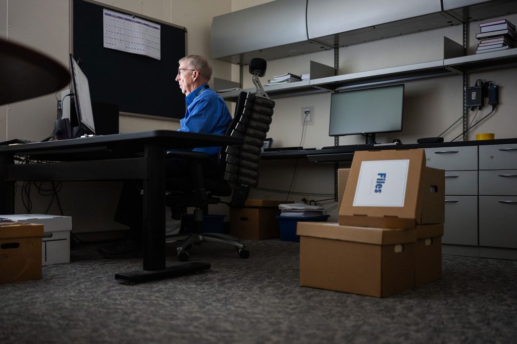 <strong>RETIREMENT AWAITS</strong> — Sandia Fellow Keith Matzen will retire on March 17 after 51 years of service to the Labs. (Photo by Craig Fritz)