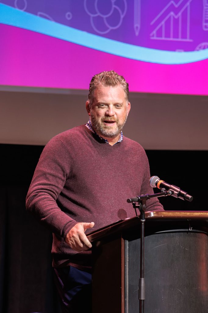 <strong>ENCOURAGING WORDS</strong> — Associate Labs Director Toby Townsend shares his career journey. (Photo by Spencer Toy)