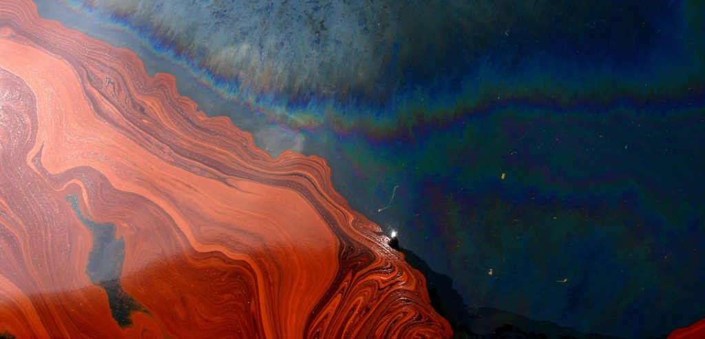 <strong>WHEN DISASTER STRIKES</strong> — In a May 2010 photo, oil surfaces above the Deepwater Horizon wellhead. Oceanographer Ed Levine said, “With all of the skimmers in the world out there, you might as well be using thimbles.” (Photo by the National Science Foundation)