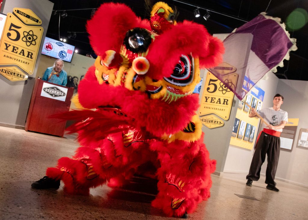 <strong>DRAGON DANCE </strong>— Members of Lin's Martial Arts Academy lead the dragon dance.