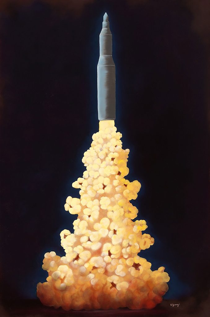 <strong>POPPED NO. 5</strong> — Oil painting by Katie Jurney.<br>