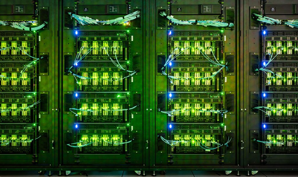 <strong>SHARING THE LOAD</strong>&nbsp;—&nbsp;Although their hardware components come from industry, Sandia supercomputers are custom machines designed for the Labs’ unique computing needs. Cronus supports mission and enterprise workloads. (Photo by Craig Fritz)